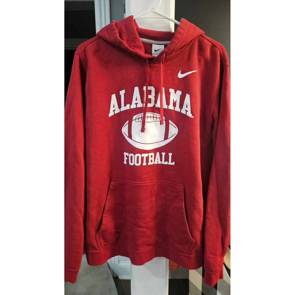 Gorpcore Mens Nike Alabama Crimson Tide Red Football Hoodie Pullover size L